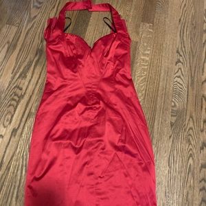Bebe satin red dress